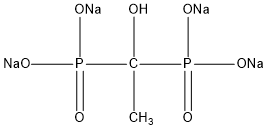 羥基乙叉二膦酸四鈉(HEDP·Na4)結構式